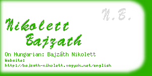 nikolett bajzath business card